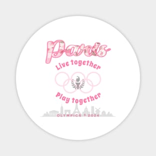 Paris Live Together Play Together Magnet